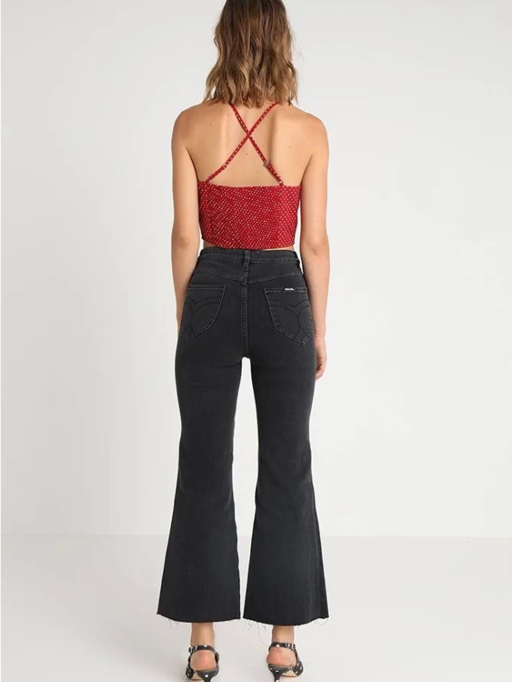 High-Waisted Black Bootcut/Flared Women’s Jeans Rolla’s